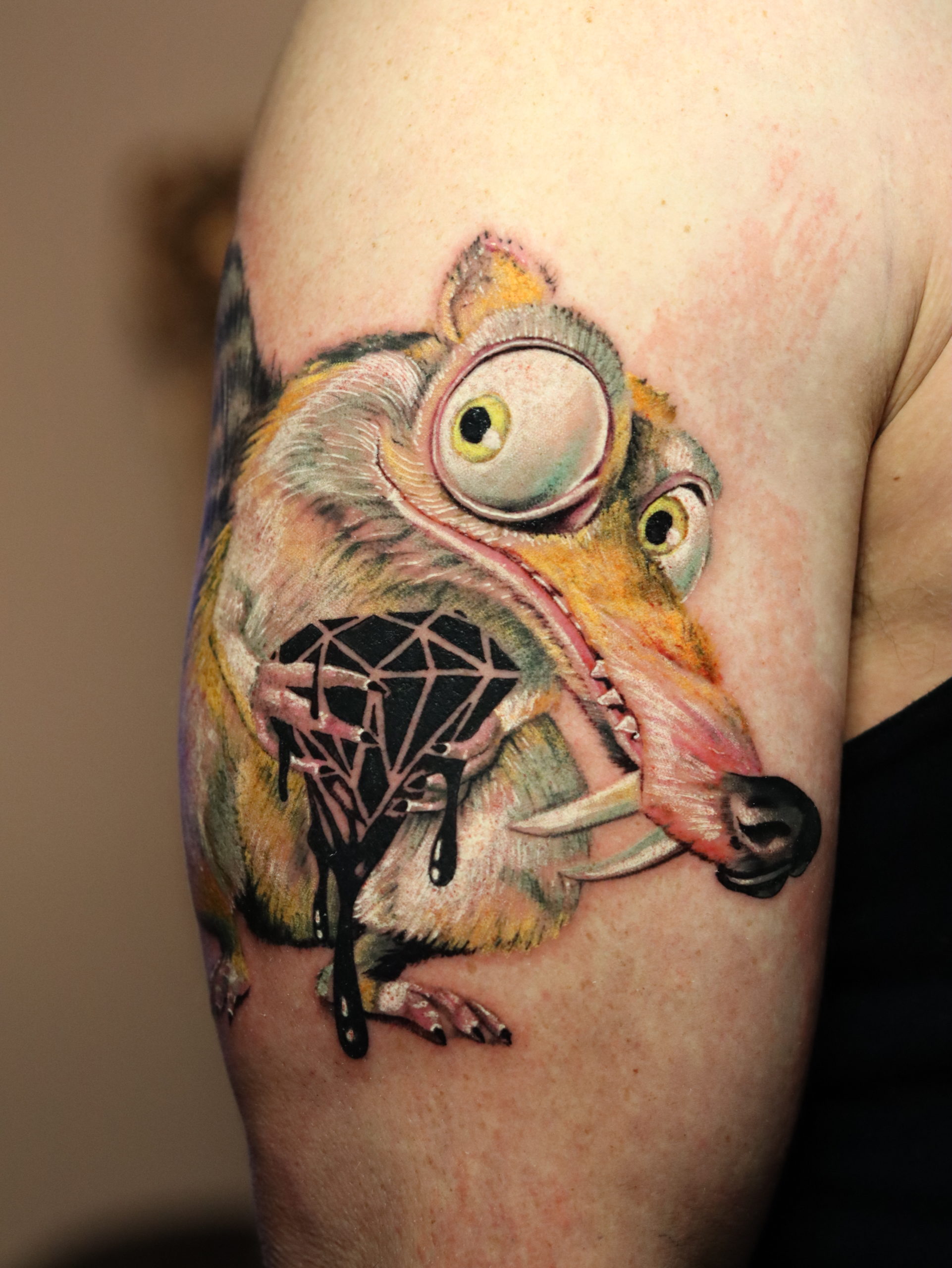 SabreTooth Squirrel from Ice Age tattoo